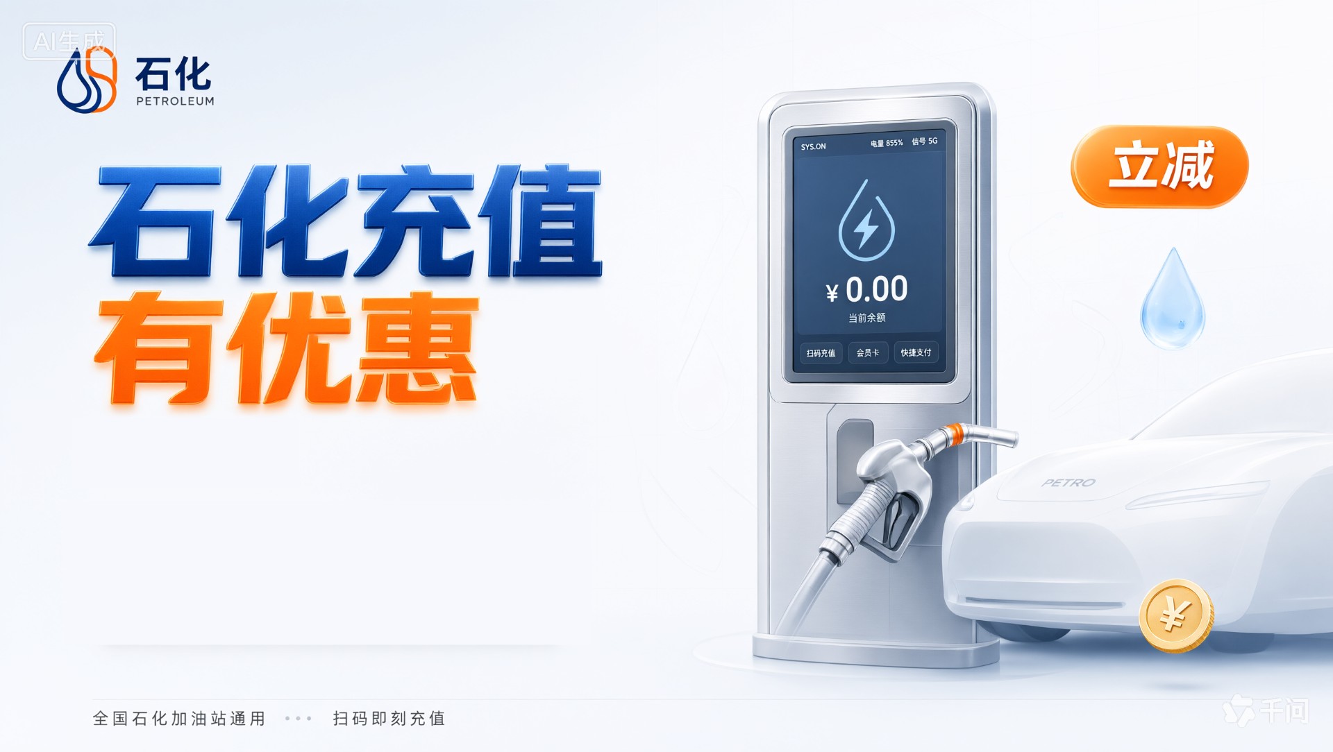 加油成本高？石化充值来帮你！